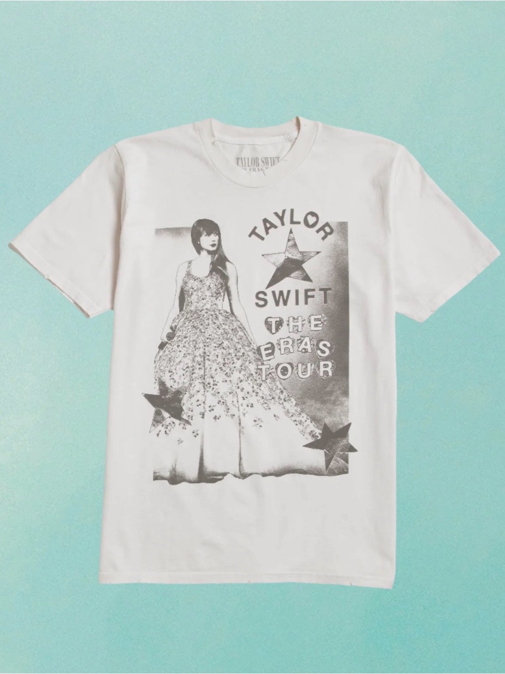 Taylor Swift White Tee with Black Tour Graphic
